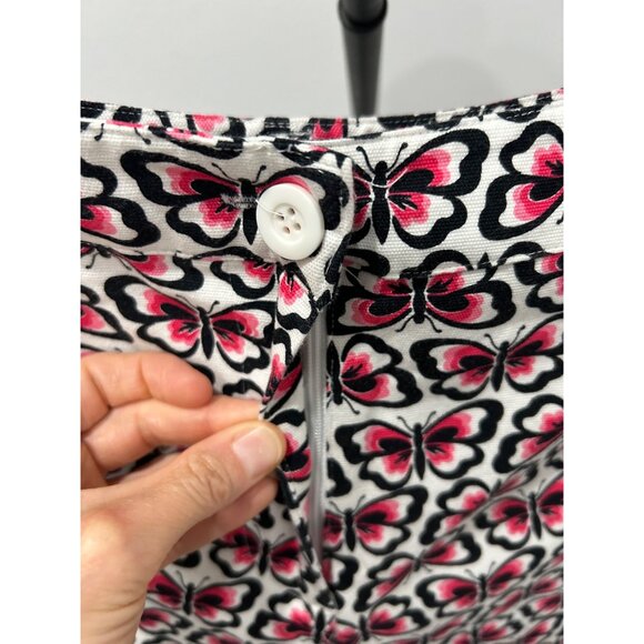 Talbots Womens Size 8 Stretch Ankle Pants With Butterfly Print - Picture 4 of 8